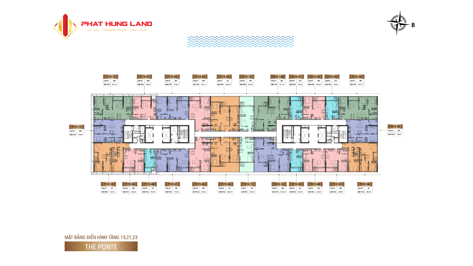 mặt bằng tầng 19,21,23