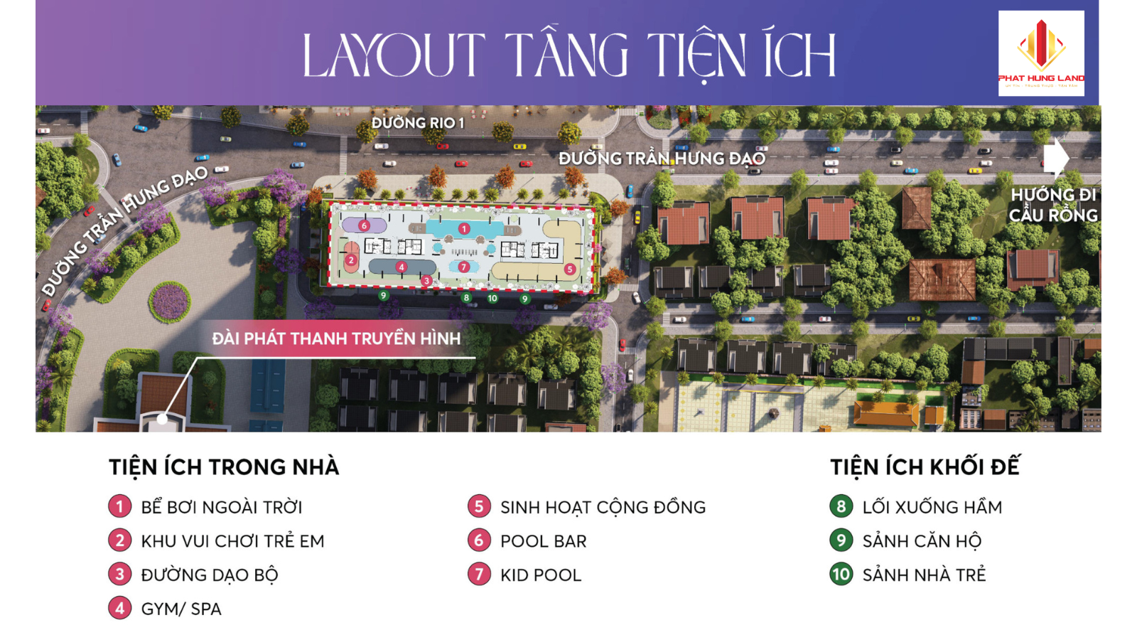 Tiện ích khối đế mới nhất của The Ponte Residence ngày 04-04-2024 Phát Hưng Land
