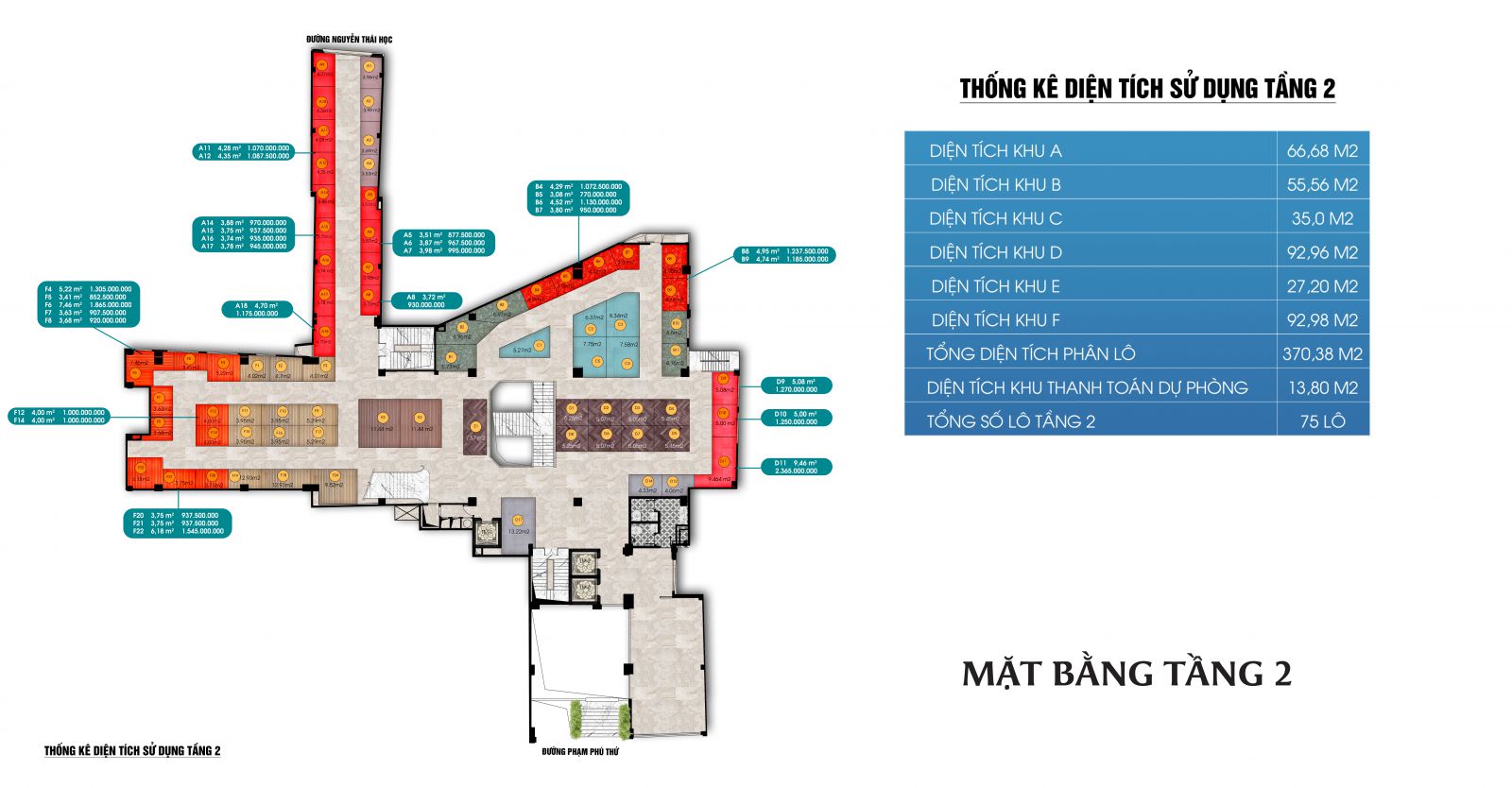 Mặt bằng tầng 2 Han Sizang Square-phát hưng Land